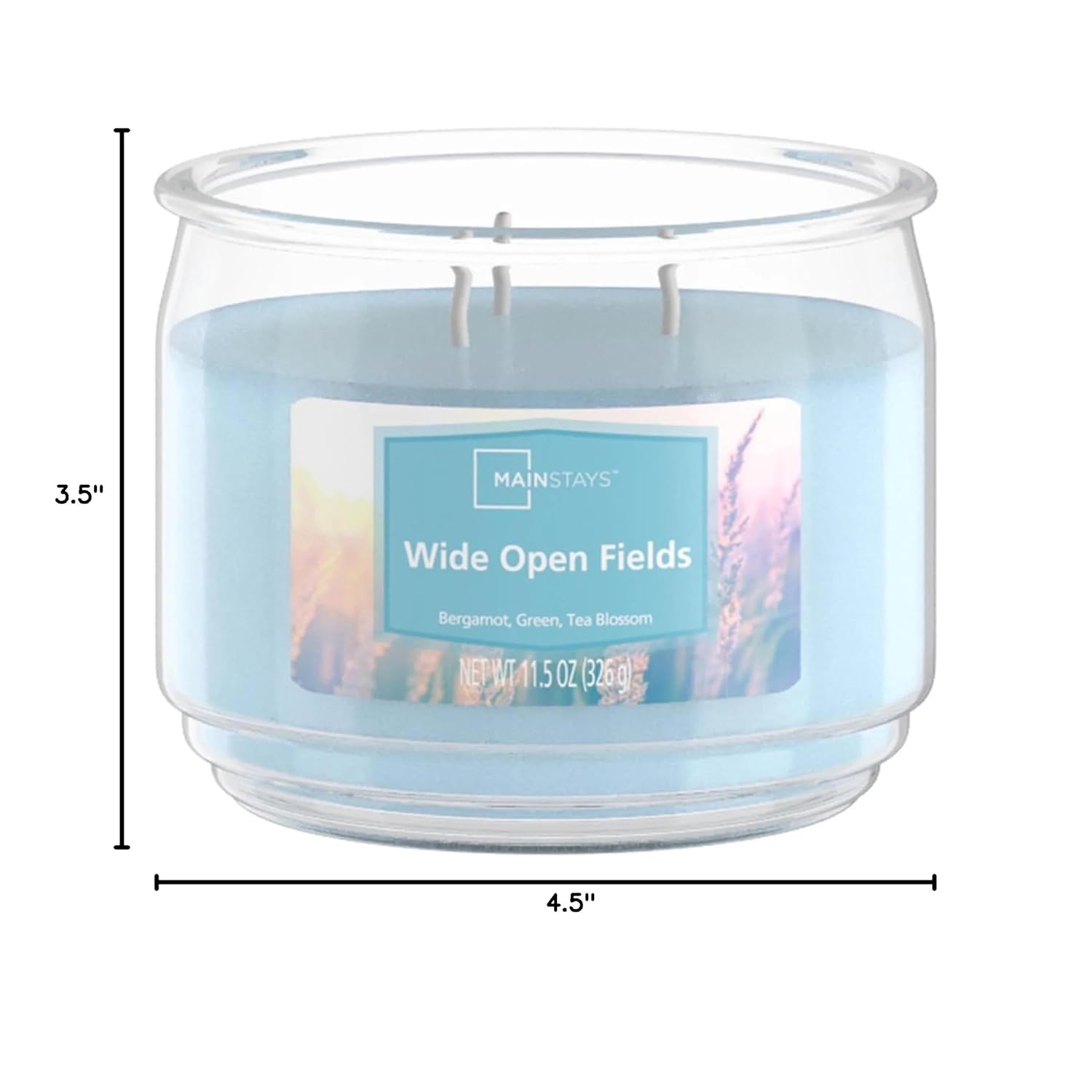 Mainstays 11.5Oz Scented Candle 2-Pack (Wide Open Fields), Neutral, Rc-527