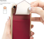 Secure Stretchy Fabric Phone Wallet, Stick-On Card Holder for iPhone & Android