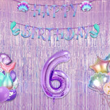 Iridescent Purple Tinsel Foil Fringe Curtain, 3.2 X 6.5 Ft, Fairy Party Streamers, 2 Packs