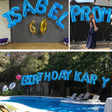 40 Inch Blue Letter D Foil Balloon for Birthday Anniversary New Year Party