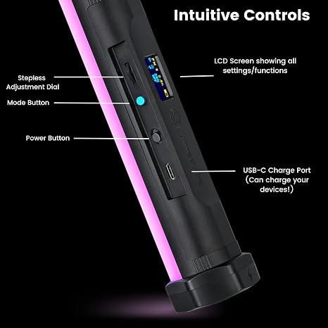 RGB Tube Light Mini for Photo & Video Bluetooth App Controlled RGBWW Full Color LED Light
