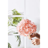 10Pcs Artificial Hydrangea Flowers Blush Heads Fake Hydrangea Silk Flowers For Wedding Centerpieces Bouquets Diy Floral Decor Home Decoration With Stems(Vase Not Included)