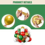60Pcs Gold Red And Green Balloons,12 Inch Christmas Balloons Green Red And Gold Balloon Arch Kit,Suitable For Birthday Wedding Festival Christmas Party Decorations