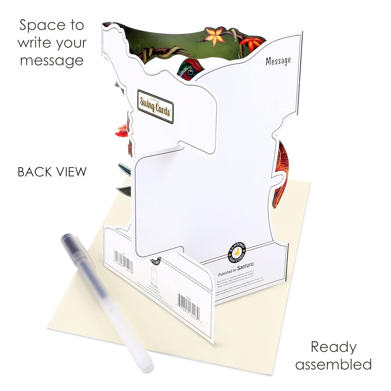 Santoro 3D Pop Up Greetings Card, Birthday Card - For Him, For Her, For Birthday, For Mother'S Day For Anniversary - Hummingbirds
