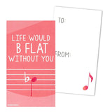 Mini Music Piano Instrument Theme Valentines (Wallet-Sized Cards With Tiny Envelopes) For Valentine'S Day (Set Of 24)