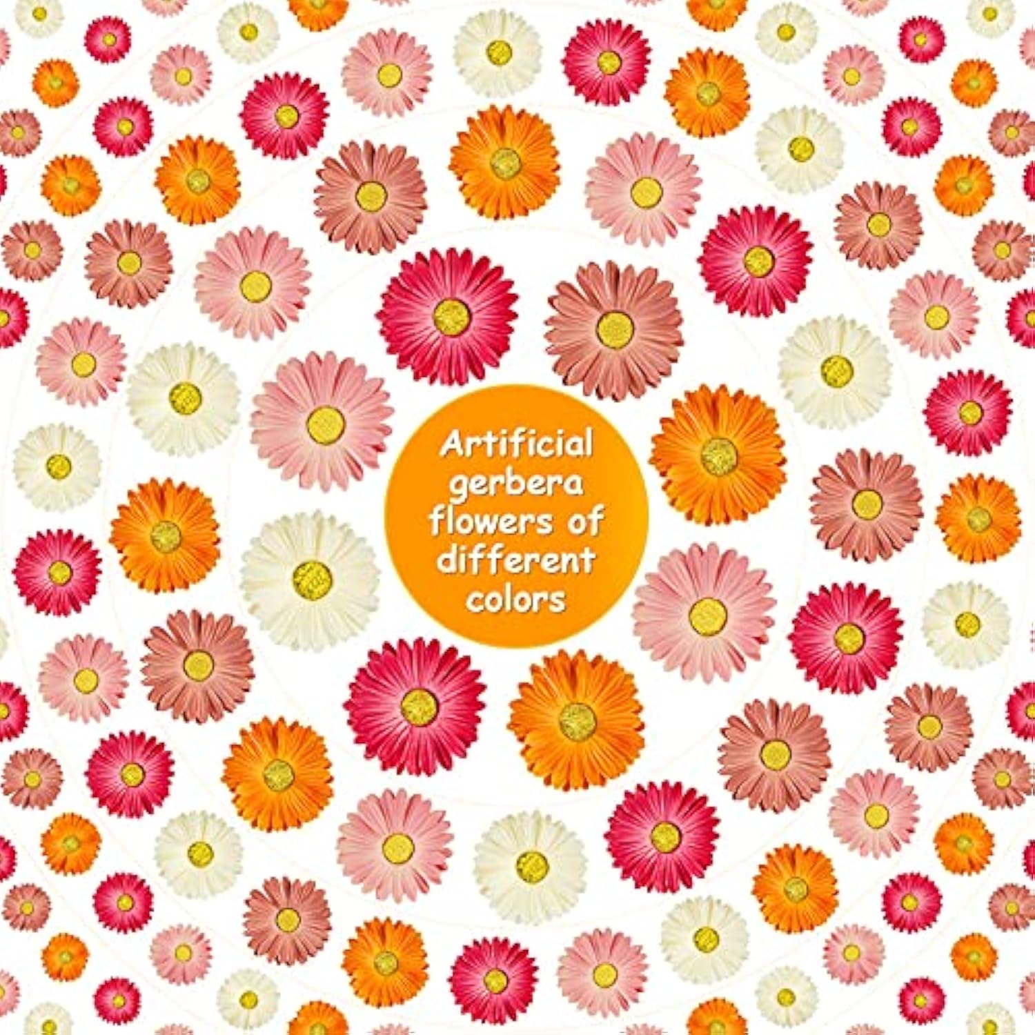 18 Pieces Artificial Gerbera Daisies Flowers Fake Daisy Faux Boho Daisy Flowers Bouquet 15 In For Boho Birthday Decorations Wedding Home Decor (White,Pink,Yellow,Orange,Rose,Coral)