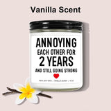 Funny 2 Years Candle, 2 Year Cotton Anniversary, Gifts For Him, Her, Couple, Wife, Husband, 2Nd Anniversary, Gifts For Boyfriend, Girlfriend, 2Nd Wedding Anniv. Presents For Men, Women
