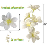 10 Pcs Artificial Flowers For Floating Candles Centerpiece Orchid Faux Flower Vase Fillers For Birthday Wedding Dinning Table Party Home Bar Restaurant Decor (Milky White)
