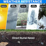 Cat 6E Cat 7 Outdoor Ethernet Cable 25 Ft, 10Gbps Heavy-Duty Shielded Internet