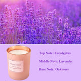 Lavender Scented Candle, Candles Gifts For Women, Birthday Gift For Women, Lavender Candle, Pink Candles, Natural Soy Wax, 5.5 Oz 30 Hours
