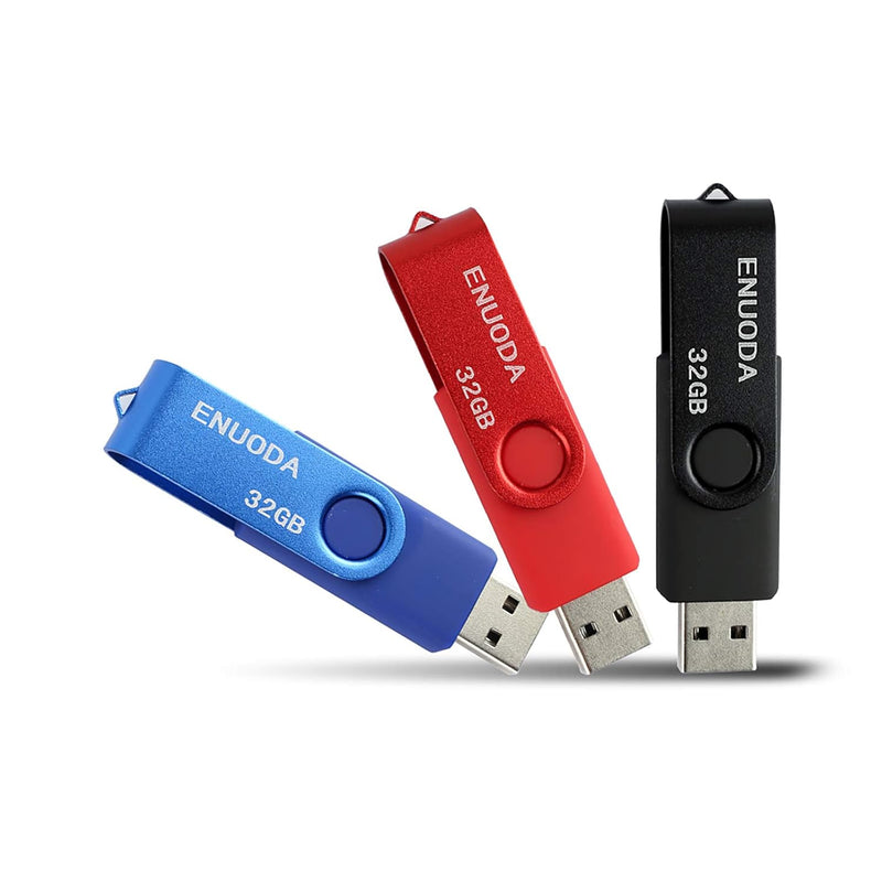 32Gb Usb Flash Drive 3 Pack 32Gb Thumb Drives Swivel Design Usb 2.0 Memory Sti