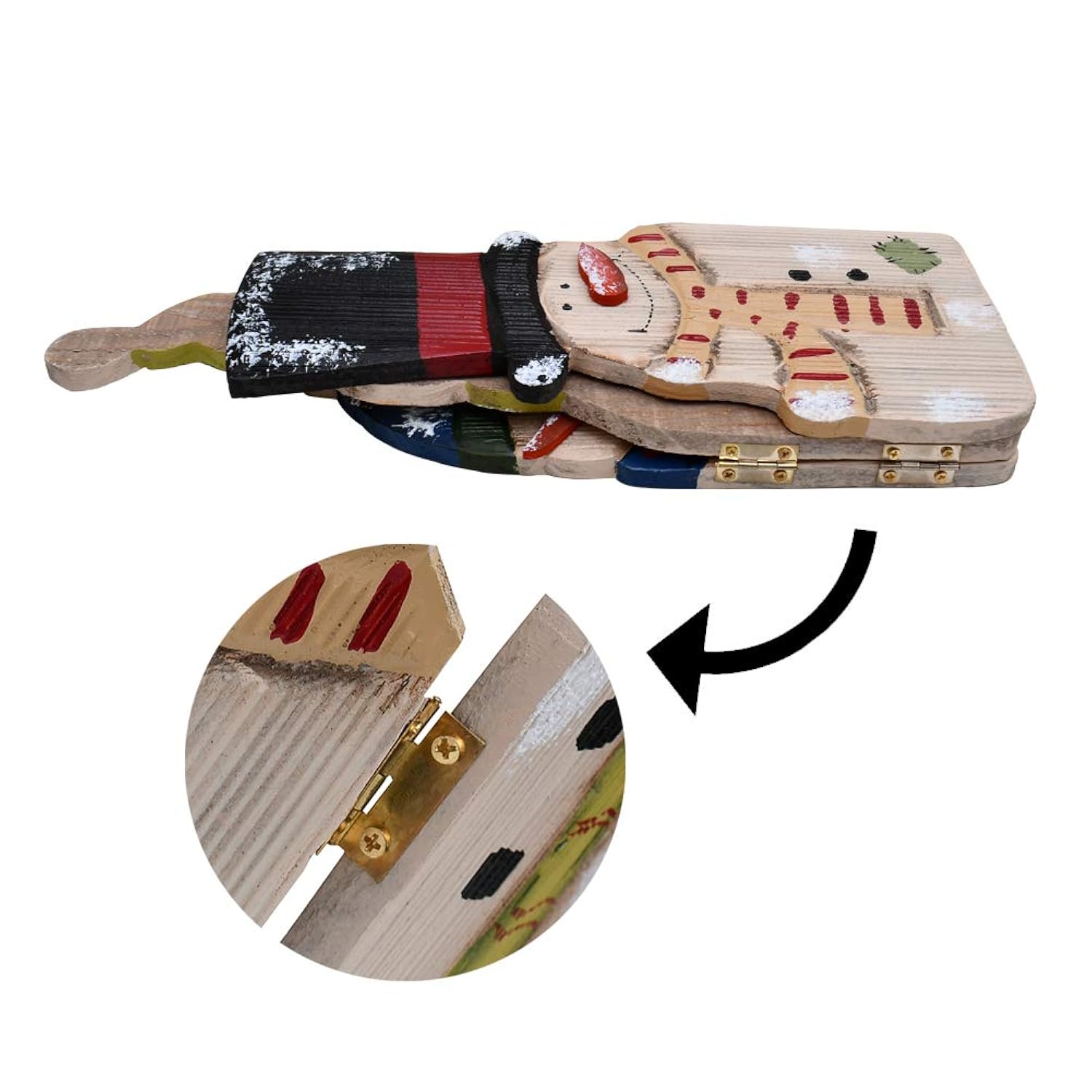 Christmas Table Decoration Wooden Snowman Sign Merry Xmas Triple Folding Screen Table Centerpieces Winter Holiday Decor For Mantel Piece Home Fireplace