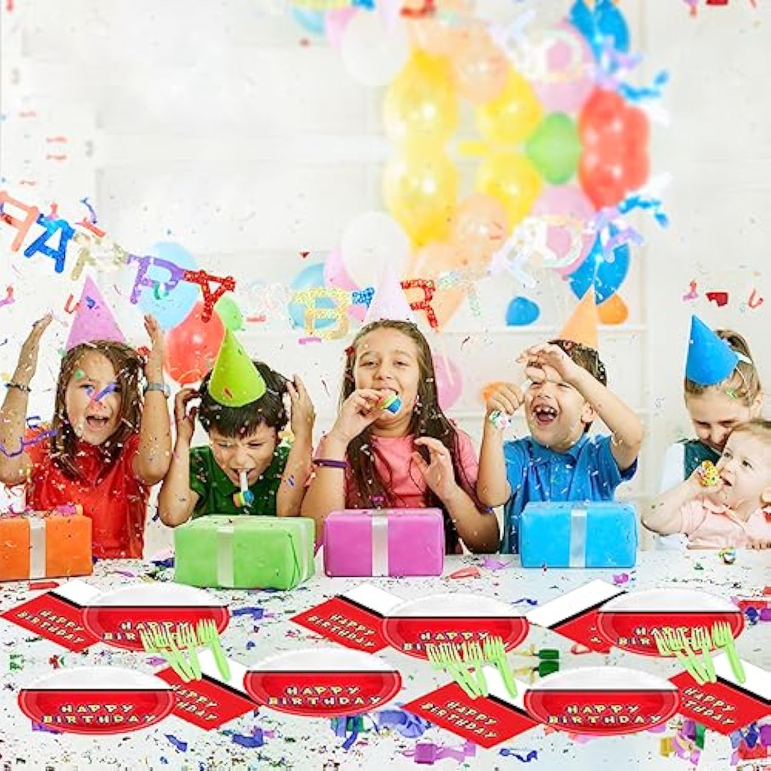 40Pcs Party Tableware Set - 20 Plates And 20 Napkins For Birthday Theme Party Design