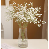 Babys Breath Artificial White Flowers Fake Silk Real Touch Flowers For Diy Floral Bouquets Arrangement Home Decorative Party Wedding (White-2)