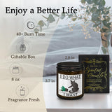 I Do What I Want,Funny Black Cat Gifts For Women,Birthday Gift,Christmas,Cedar Fragrance Scented Candles