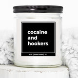 You Nique Designs Cocaine And Hookers Candle 9Oz, Adult Humor White Elephant Gifts Ideas, Funny Gag Gifts For Adults - Surprise For White Elephant Party (Mahogany Teakwood)