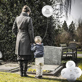 60Pcs White Memorial Balloons Funeral Helium for Remembrance and Condolence Services