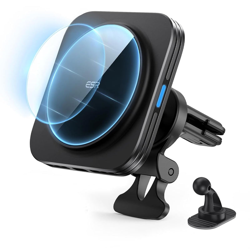 15W MagSafe Car Mount Charger, Fast Wireless Charging for iPhone 15/14/13/12