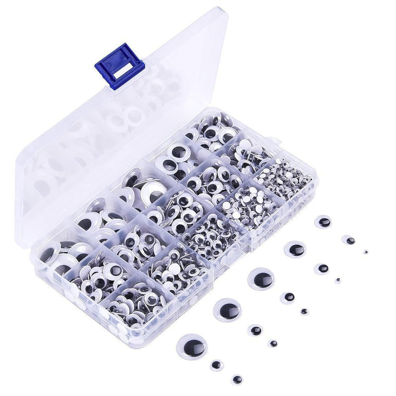 1220 Pieces Self Adhesive Wiggle Googly Eyes (Assorted Sizes)