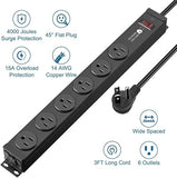 4000J Surge Protector Power Strip Heavy Duty Metal 6 Ft 14AWG Extension Cord