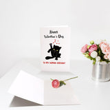 Funny Cat Valentines Day Card, Cute Valentines Day Card From Cat, Vday Card For Cat Owner, Happy Valentine'S Day To My Human Servant