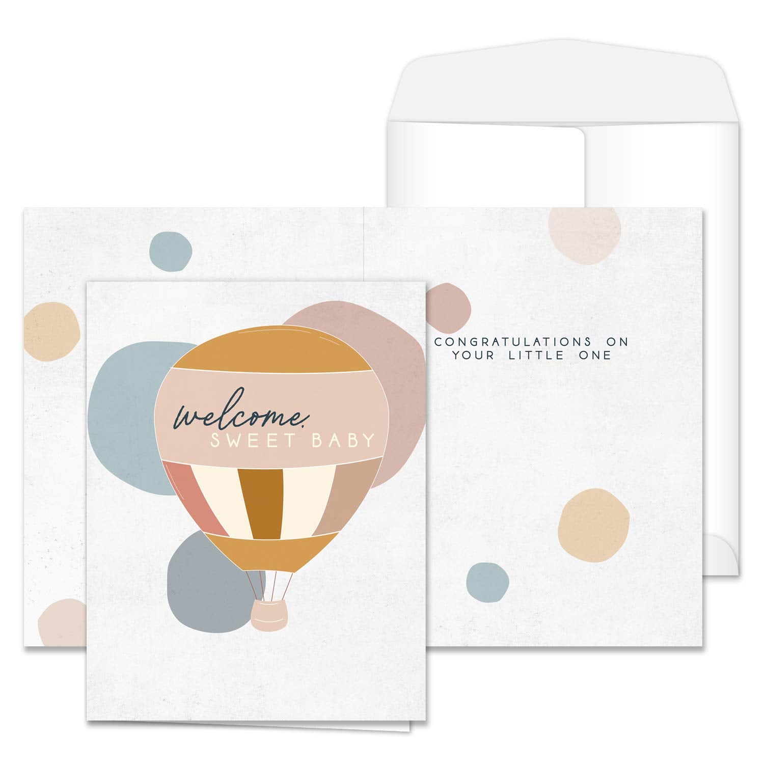 Huge Illustrated Welcome Baby Card / 8.5" X 11" Large Newborn Greeting Card/Adorable Extra Large Congratulations New Parents Card