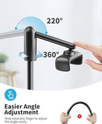 Gooseneck Phone Holder for Bed, 360° Adjustable Stand for 4.7-7" Devices