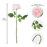 Pink Artificial Roses Real Touch Flowers 5Pcs Latex Silk Realistic Pink Roses Artificial Flowers For Bridal/Baby Shower Decorations Wedding Centerpieces For Table Party Decor (Light Pink)