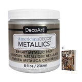 Americana Decor Metallics Pearl Paint - 8oz Metallic Pearl White Acrylic - Multi Surface Water Based Paint for Arts, Crafts, Home & Wall Decor, Gilding & Furniture + E-book