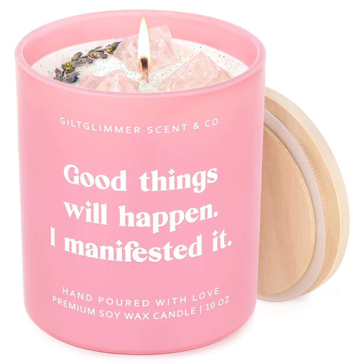Best Friend Birthday Gifts For Women, 10Oz Manifesting Candle Gifts For Best Friend Bestie, Friendship Gift For Woman, Her, Sister, Bff, Girlfriend, Good Things Will Happen Lavender Candle