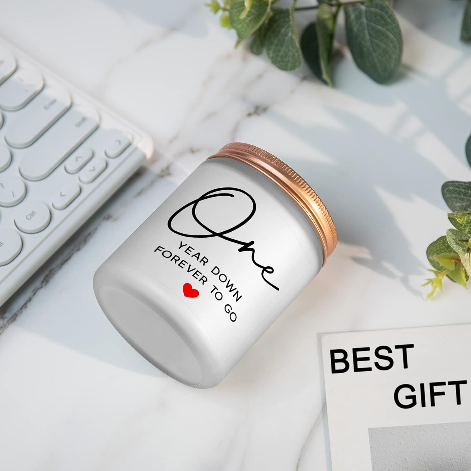1 Year, 1Th, One Year, First Anniversary Candles Gifts For Him Her Couple- Happy Paper Anniversary Girlfriend Boyfriend Wife Husband Gifts