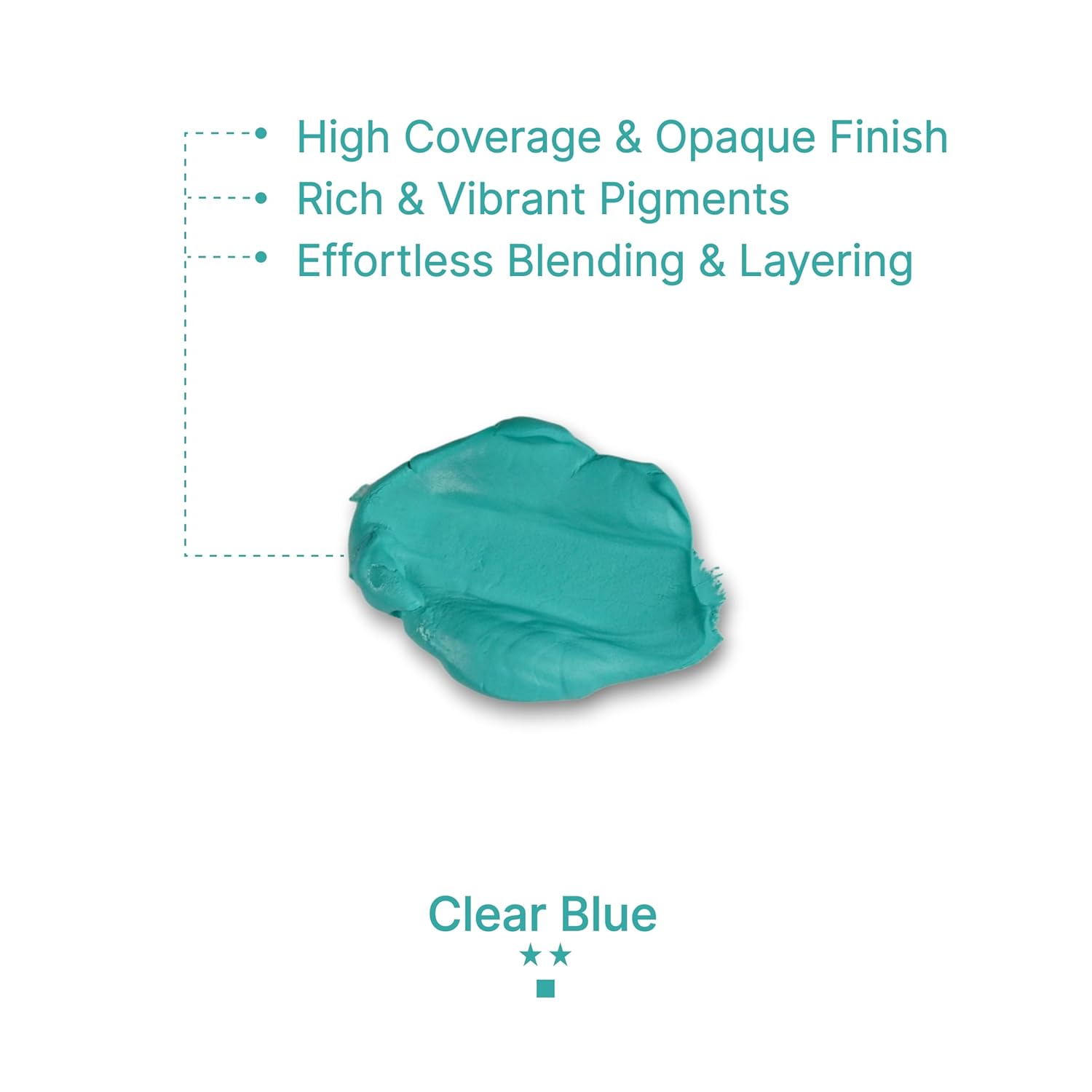Gouache Clear Blue Refills (50Ml/1.7Oz)|Intense Pigments, Easy Color Refill (2 Pcs.)