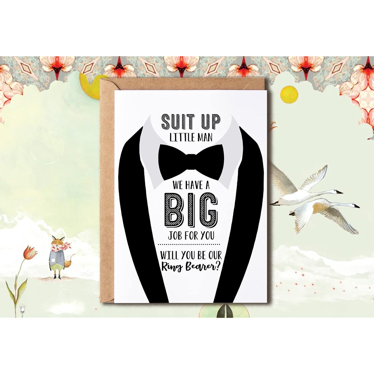 Will You Be Our Ring Bearer Card - Ring Bearer Proposal Card - Ring Bearer Request Card - Happy Valentine Day Card