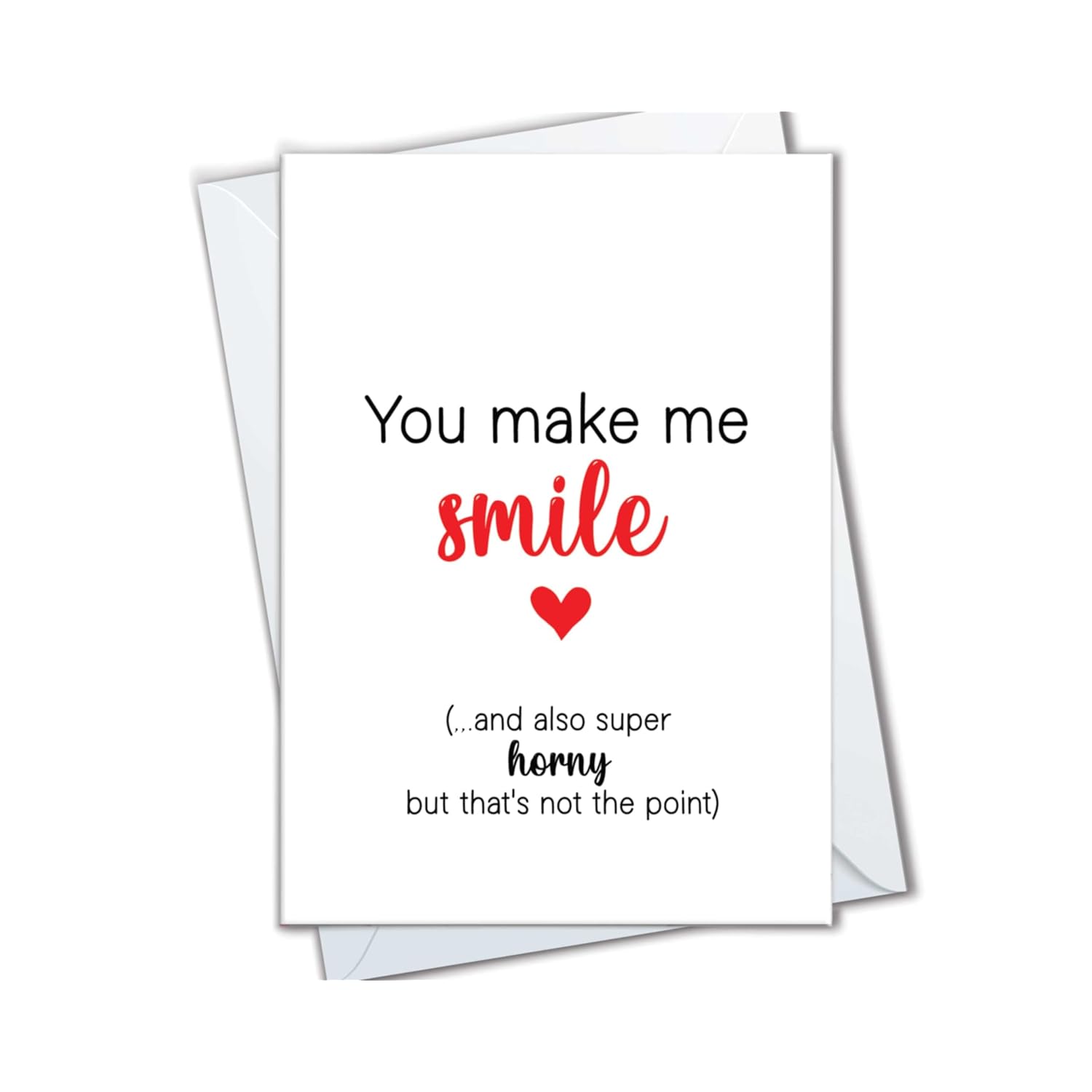 | Sexy Anniversary Cards For Men, Naughty Love Card For Boyfriend Or Husband, Dirty Anniversary Day Card For Him, Adult Humor Funny Raunchy Card (Smile And Horny)