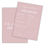 Blush Pink Baby Shower Game, Baby Predictions And Advice Baby Shower Game Cards, Gender Reveal Party Game, Baby Shower Party Activities & Decorations -25 Game Cards(B06)