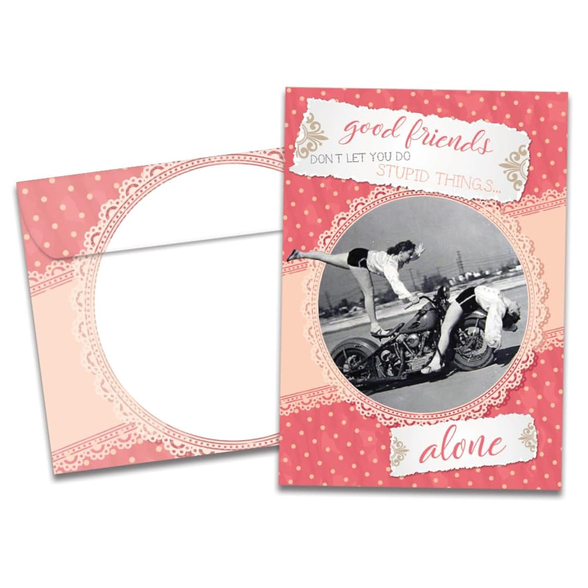 Tree-Free Greetings single greeting card with matching envelope, Eco Friendly, Made in USA, 100% Recycled Paper, 5"x7", Galentine (SC19814)
