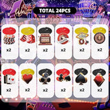 Casino Party Hanging Swirl Decorations: Las Vegas Theme, 24PCS
