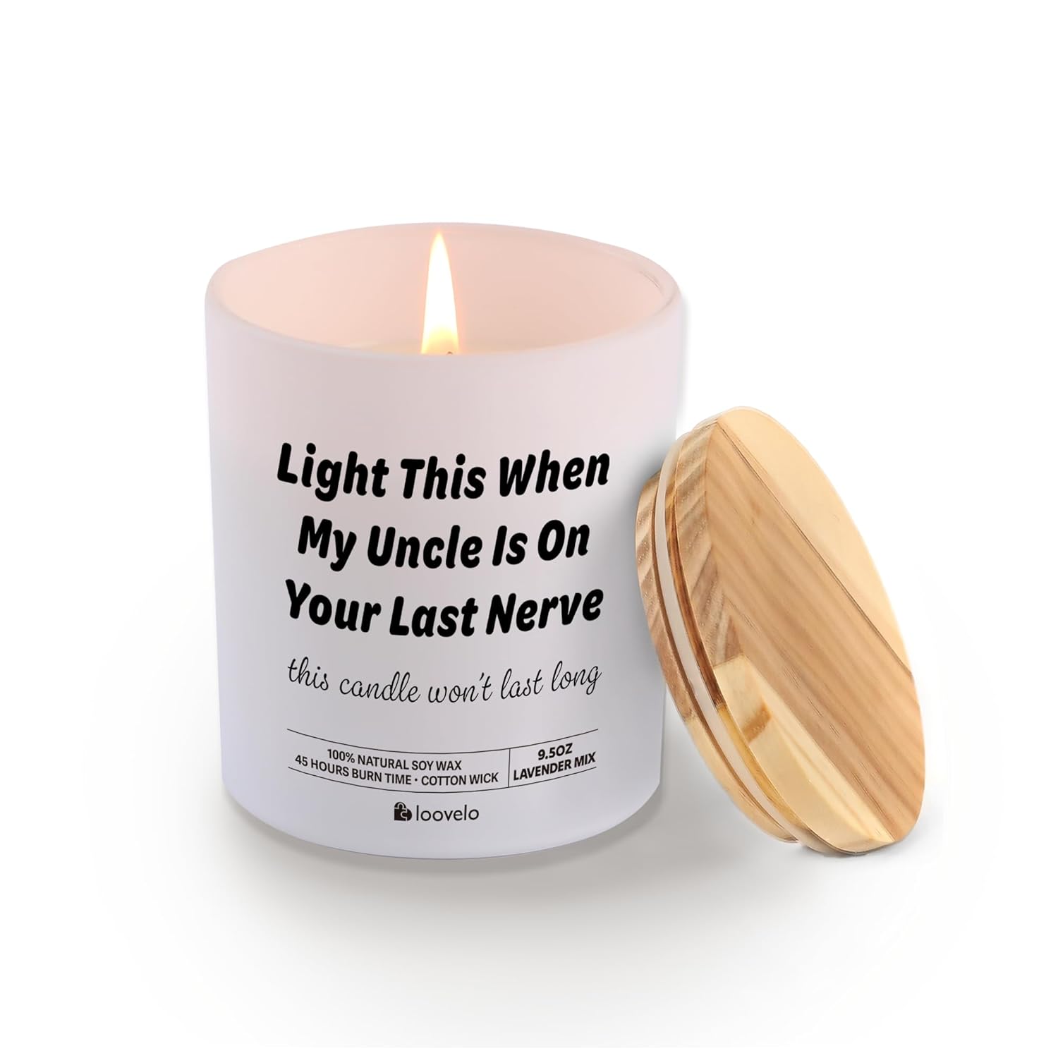 Light This When My Uncle Is On Your Last Nerve Aunt Gifts Mother'S Day From Niece Nephew Auntie Tia Scented Candle Home Office Jar Candle Sage Floral Lavender Scent Soy Wax 9.5 Oz