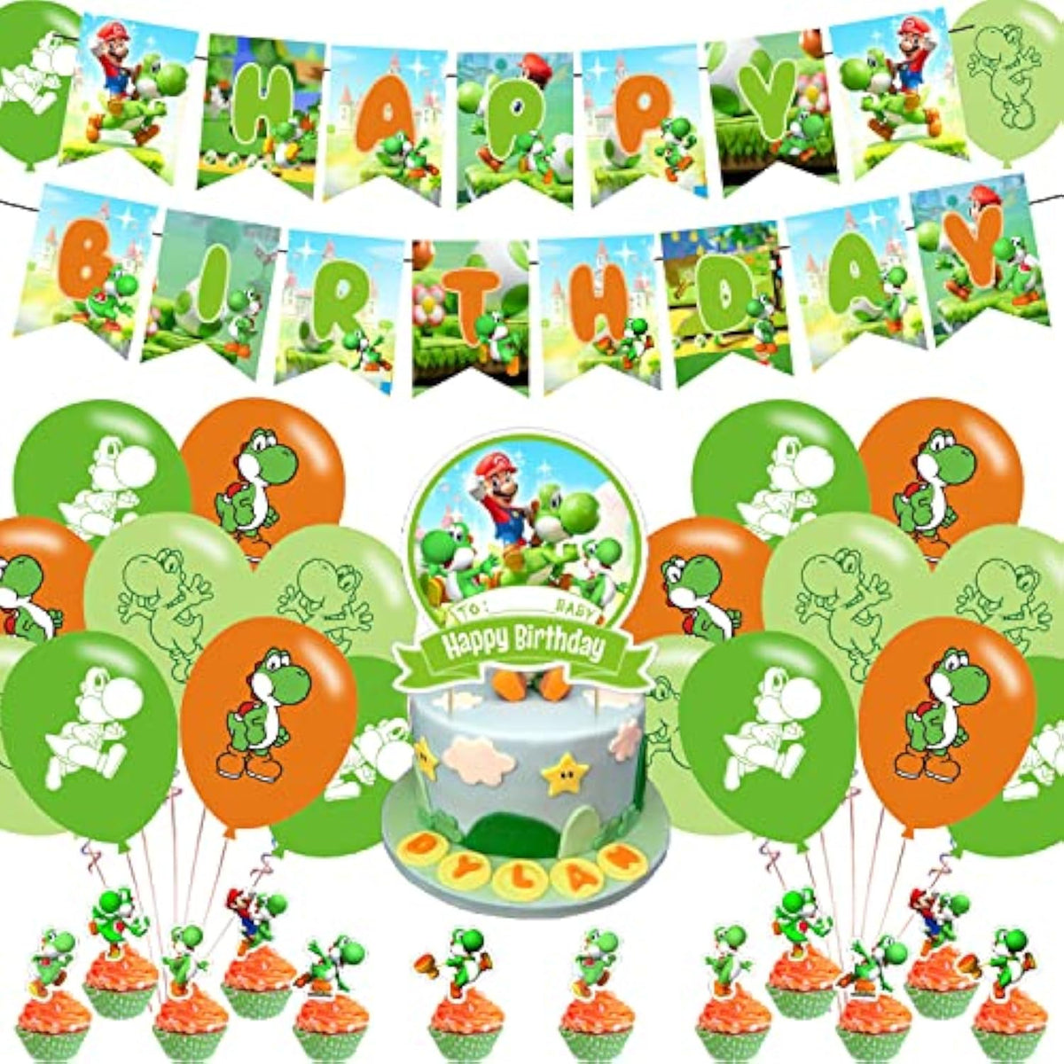 Art Party Banner Set with Happy Birthday & Paint Garland for Kids & Adults