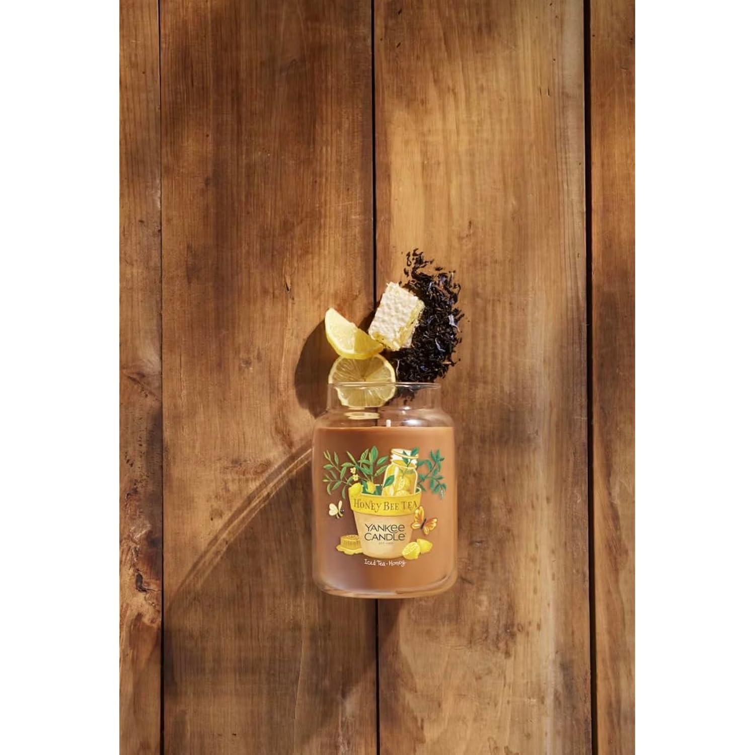 Yankee Candle Into The Garden - Honey Bee Tea (Iced Tea * Honey) Large Classic Jar Candle