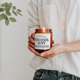 Cool Aunt Candle, Funny Aunt Gifts From Niece, Thanksgiving Aunt Gifts For Birthday Christamas,Sandalwood & Rose Scented Candle,7Oz