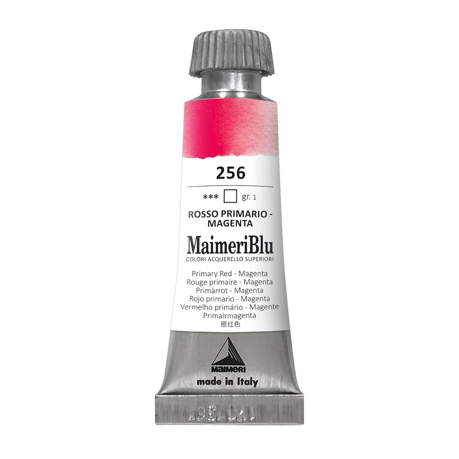MaimeriBlu 12ml Single-Pigment Watercolor Paint - Primary Red - Magenta PV19 Professional Watercolor Paint - Lightfast and Transparent Watercolor Paint Tube for Artists