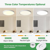6 Pack 12 Inch LED Ceiling Lights 2520LM 3CCT Flush Mount Fixtures