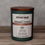 Journeyman Collection Candle, 15Oz, Wooden Wick, Bergamot Cypress, Large Painted Jar