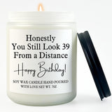 40Th Birthday Gifts For Women Men- 7Oz Lavender Scented Soy Wax Candle - 40Th Birthdays Decorations For Her, Him, Friend, Sister, Wife, Husband, Brother