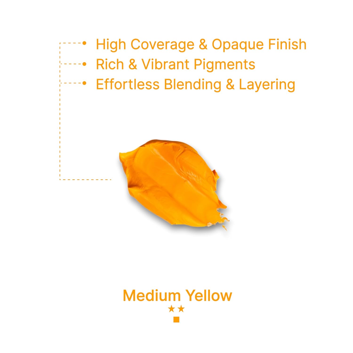 Gouache Medium Yellow Refills (50Ml/1.7Oz)|Intense Pigments, Easy Color Refill (2 Pcs.)