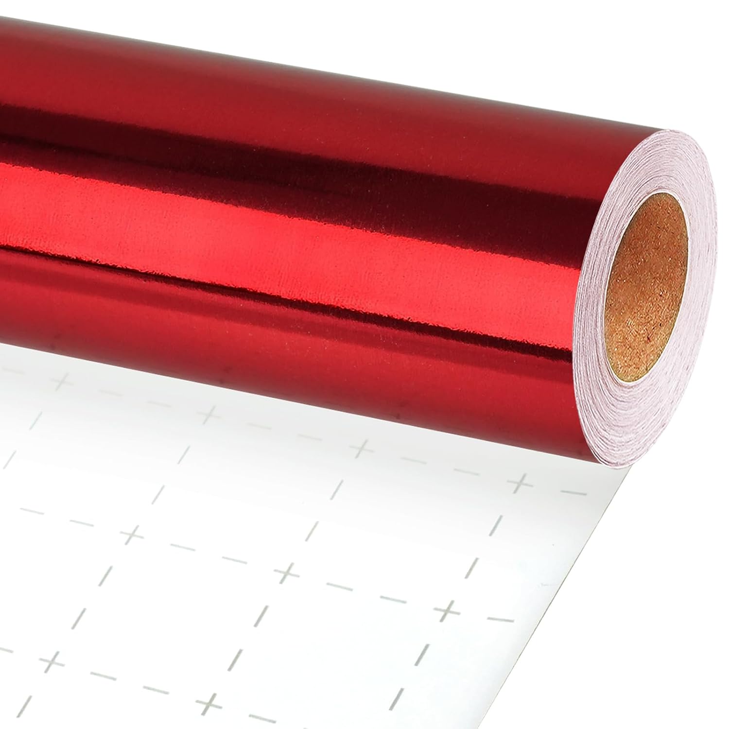Red Metallic Wrapping Paper, 17 Inch X 40 Feet Premium Foil Gift Wrap For Christmas, Holiday, Wedding, Birthday & Celebration Gifts