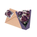 Pop Up Cards,Purple Rambler Bouquet Greeting Cards - 12 Inches 3D Popup Blossom Paper Flower Greeting Cards For Mother’S Day? Birthday?Anniversary ?Wedding ?Note Card ? Envelope Included?