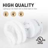 GU24 CFL Light Bulbs T3 13W 2700K Warm White 900 Lumens Spiral Compact Fluorescent 2 Pack