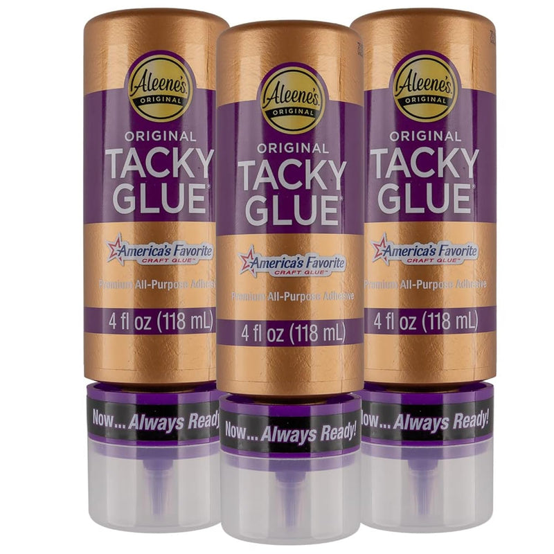 All Purpose Tacky Glue – Dries Clear– 4 Oz – 3 Pack